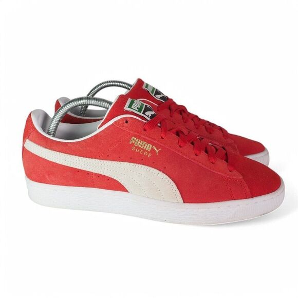 Puma Suede Classic 21 'High Risk Red' Casual Sneakers 374915-02 Men's 8.5 - Picture 4 of 12